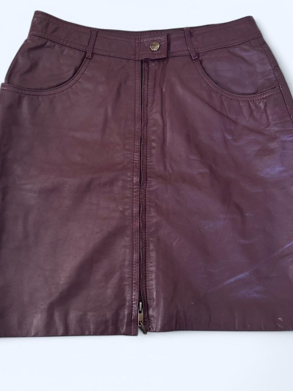 Vintage Leather Mini Skirt